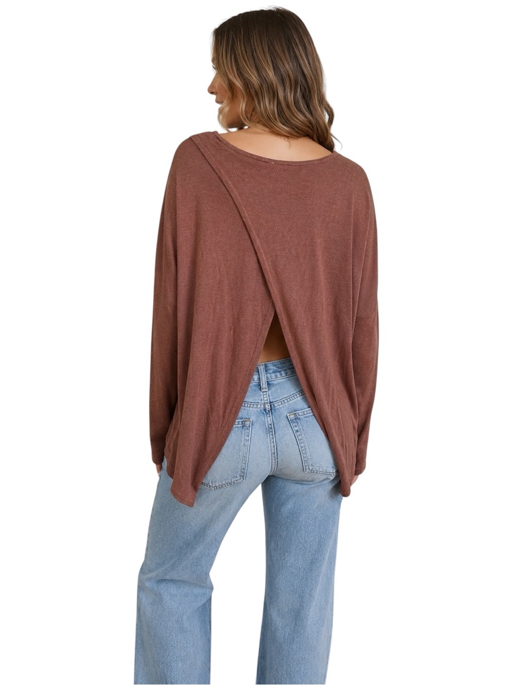 Zuda Ecovero Split Back Sweater Top Women's Size 1X Casual Athleisure NWT